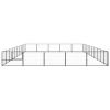 Dog Kennel Black 538.2 ft¬≤ Steel