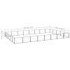 Dog Kennel Black 430.6 ft¬≤ Steel